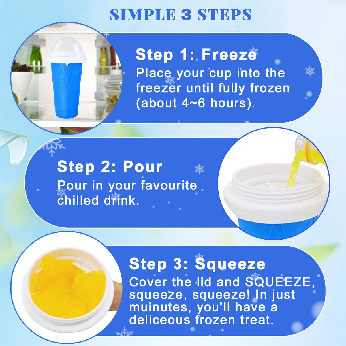 FANS-ONE Slushie Cup freezer-ready for instant refreshment