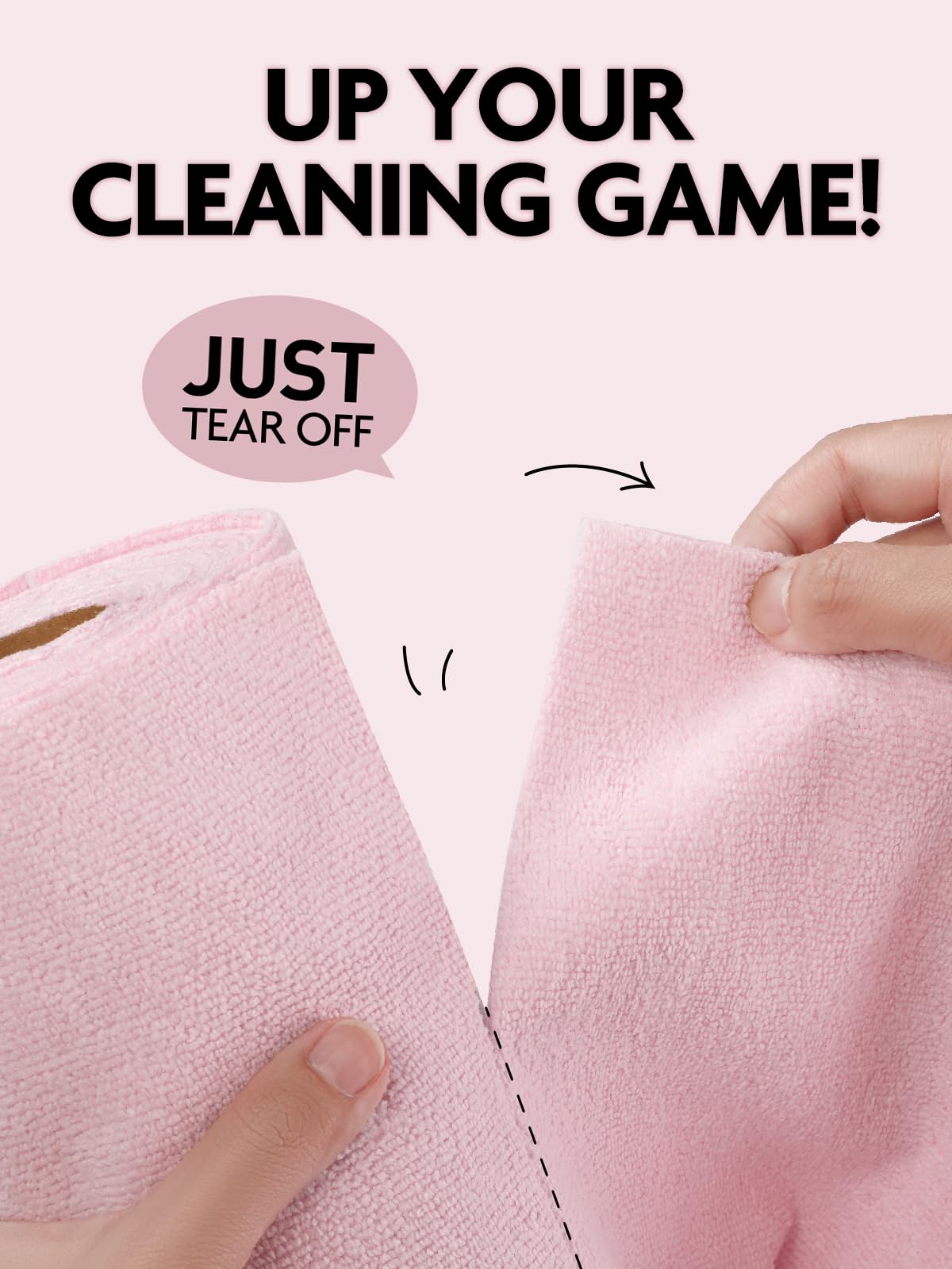 Fantasticlean easy-dispense rolls shown for fast kitchen tidying.