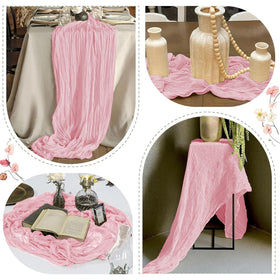 FANTEKE cheesecloth runner care-friendly washing for easy upkeep