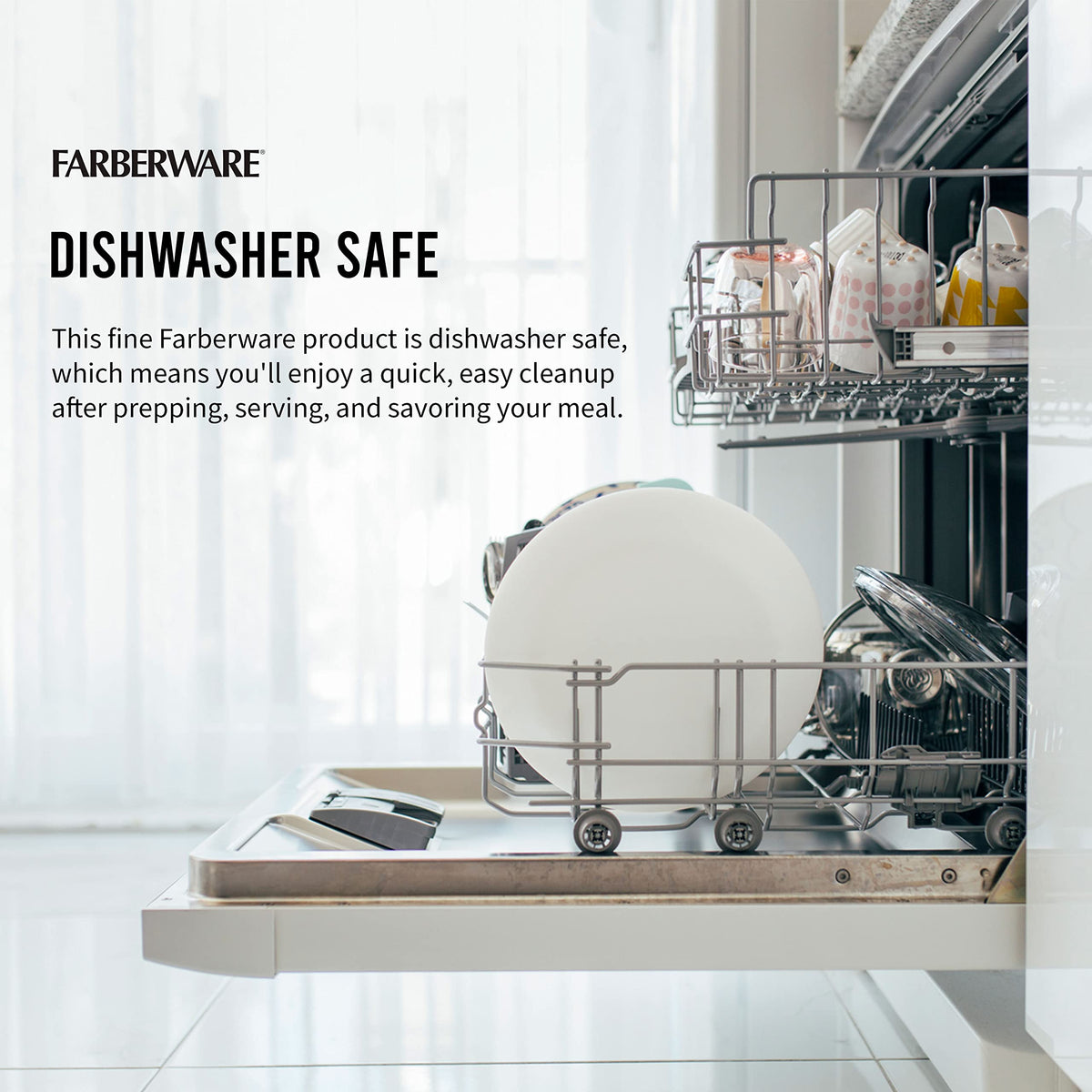Farberware juice groove catches drips, keeping counters clean during prep
