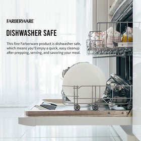 Farberware knife-friendly boards help protect blade edges during prep.