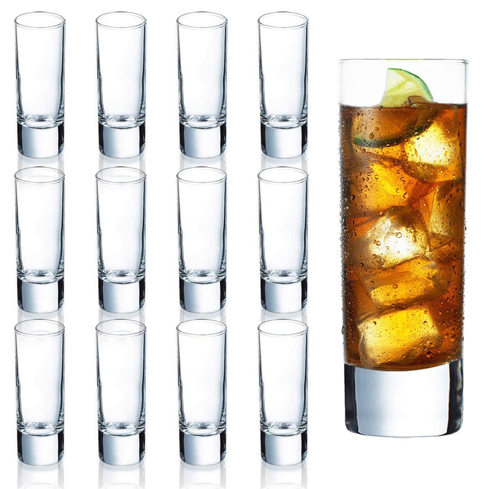 Farielyn-X Clear Heavy Base Shot Glasses with sturdy base for stable pours.