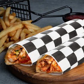 Fasmov deli paper wraps large sandwiches neatly.