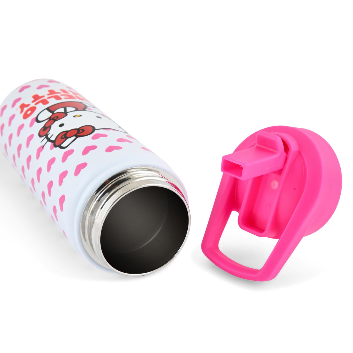 Stainless steel water bottle by Fast Forward featuring Hello Kitty design.