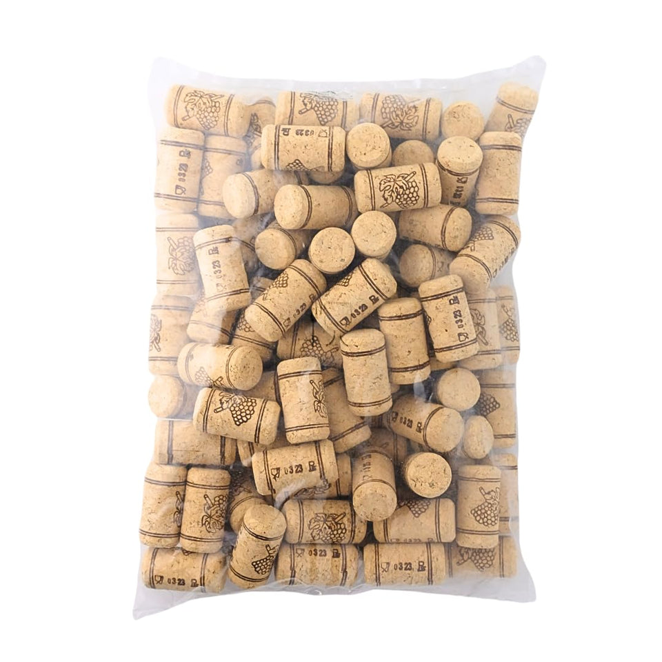 FastRack 100-wine-corks bag with natural corks for bottle replacement.