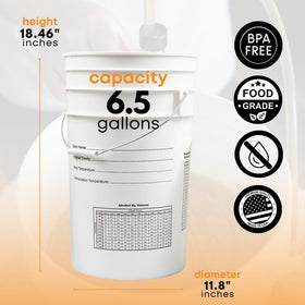 FastRack 6.5-gallon headspace supports smoother primary fermentation