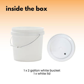 FastRack BPA-free food-grade bucket with drilled lid grommet for airlock.