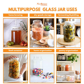 FastRack fermentation and storage jar kit for kombucha, pickling, and dry goods.