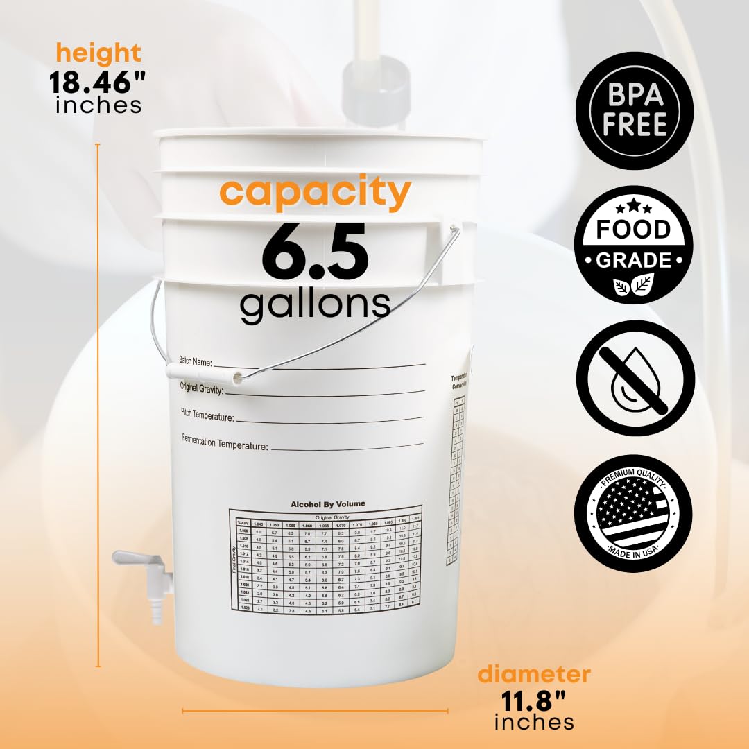 FastRack heavy-duty plastic construction designed for beer, wine, mead, or cider fermentation.