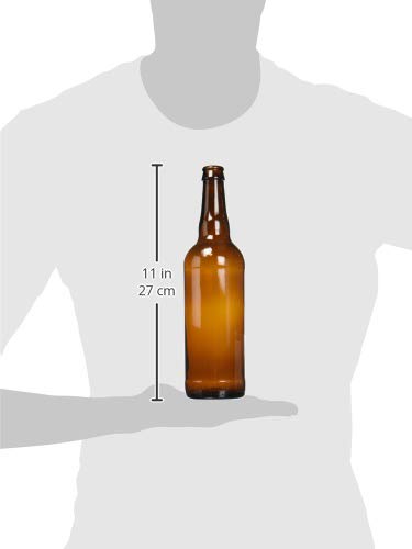 FastRack 22oz amber bottle ideal for homebrewing, kombucha, or soda