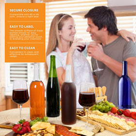 FastRack W5 green 750ml bottle close-up highlights clear glass for homemade wine presentation