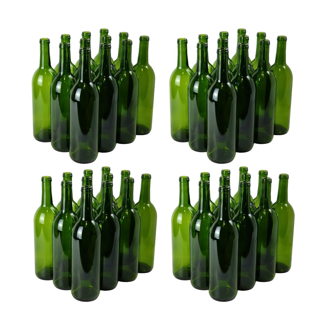 FastRack 750ml champagne green glass bottle showing clarity for home winemaking