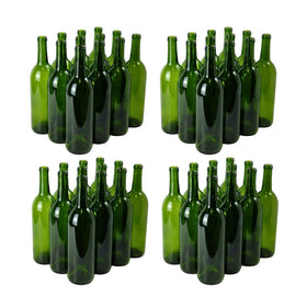 FastRack 750ml champagne green glass bottle showing clarity for home winemaking