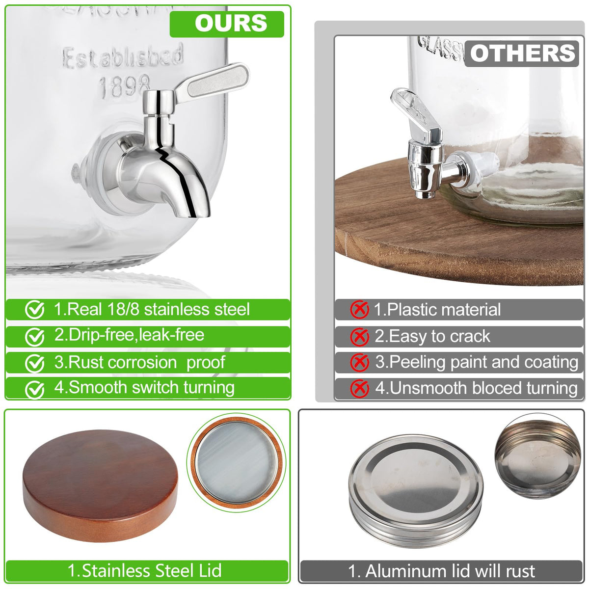 FavorFlavor stainless steel spigot delivers smooth, safe pours