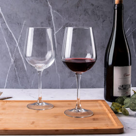 FAWLES dishwasher-safe wine glasses simplify cleanup after service.