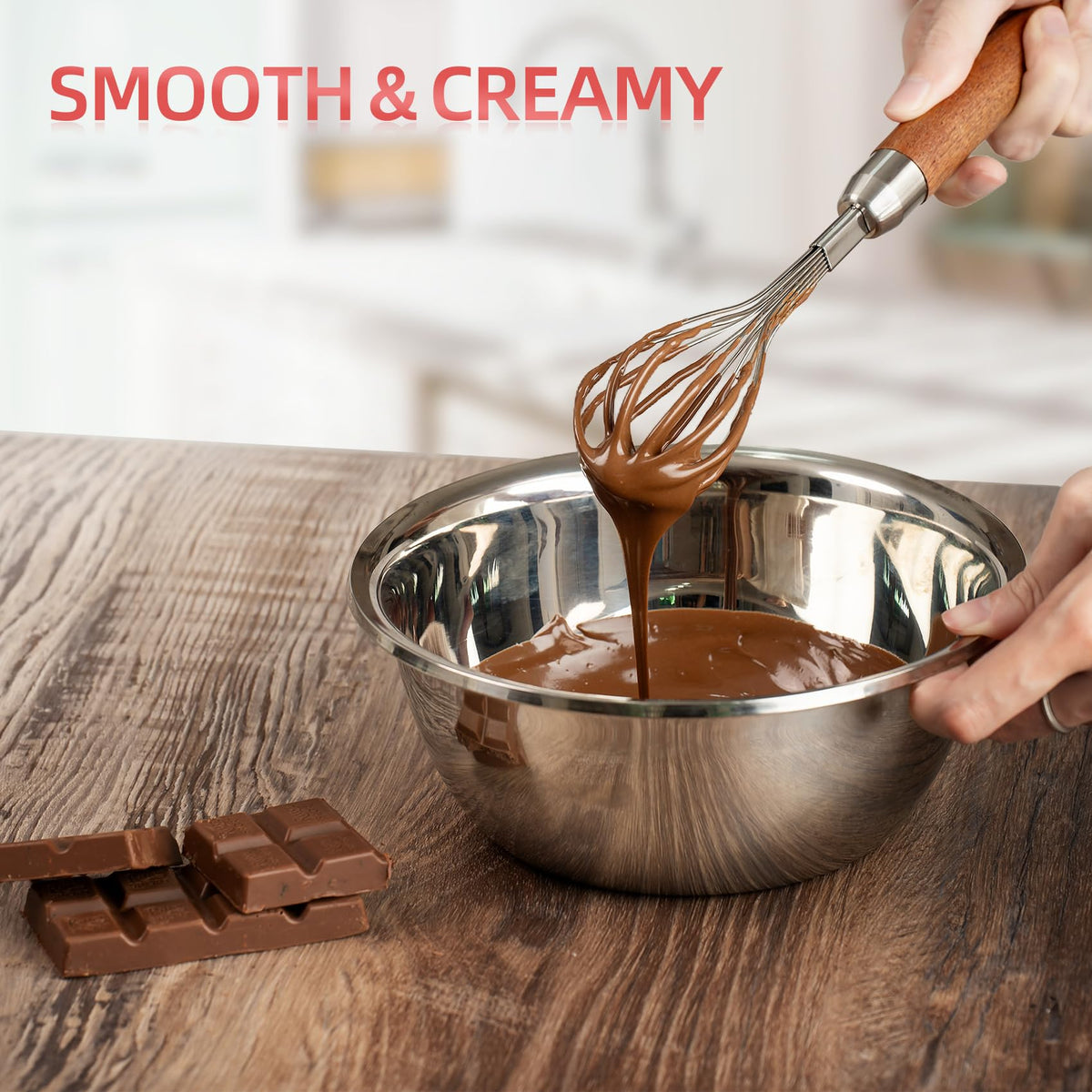 FDEYIQ hand whisk is easy to clean after use.