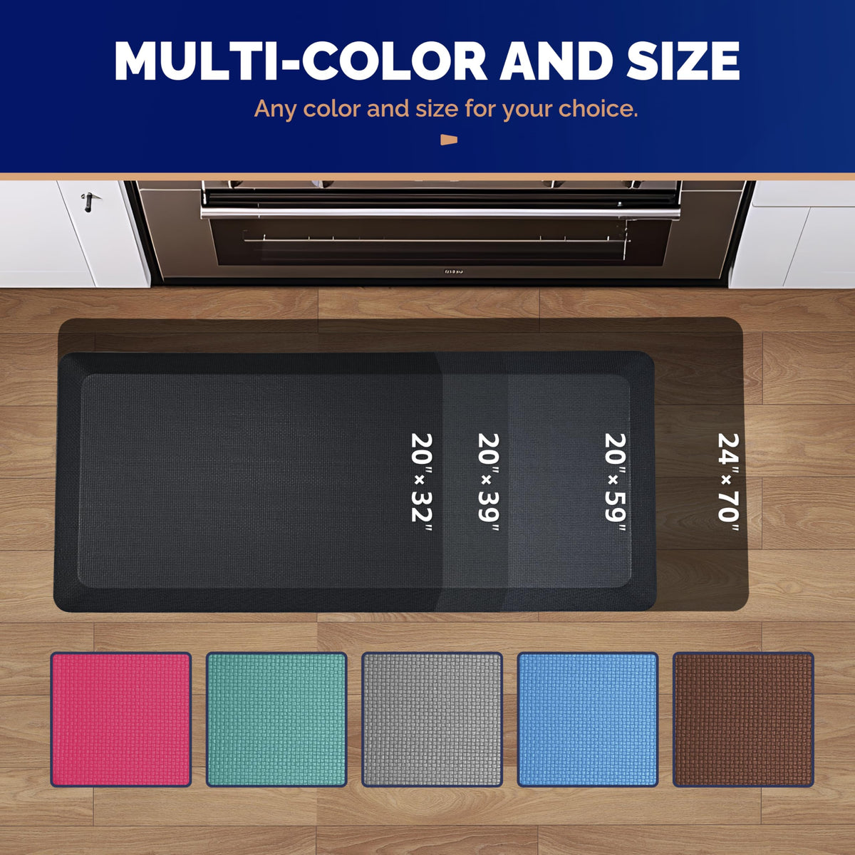 FEATOL anti-fatigue mat packaging shown as ready-to-use.