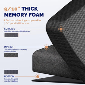 FEATOL PU leather top mat close-up highlighting puncture resistance