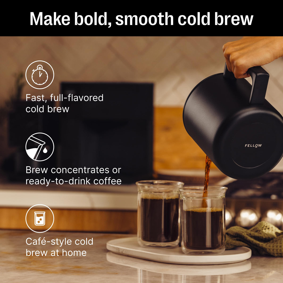Fellow Aiden dual shower head ensures even water distribution.