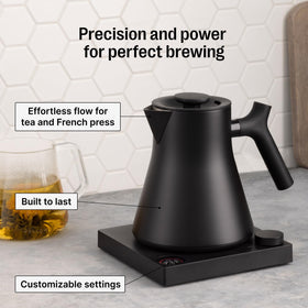 Fellow Corvo EKG Pro Brew Timer tracks brew times.