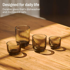 Fellow Pirch cortado glass set displayed together elevating daily ritual.