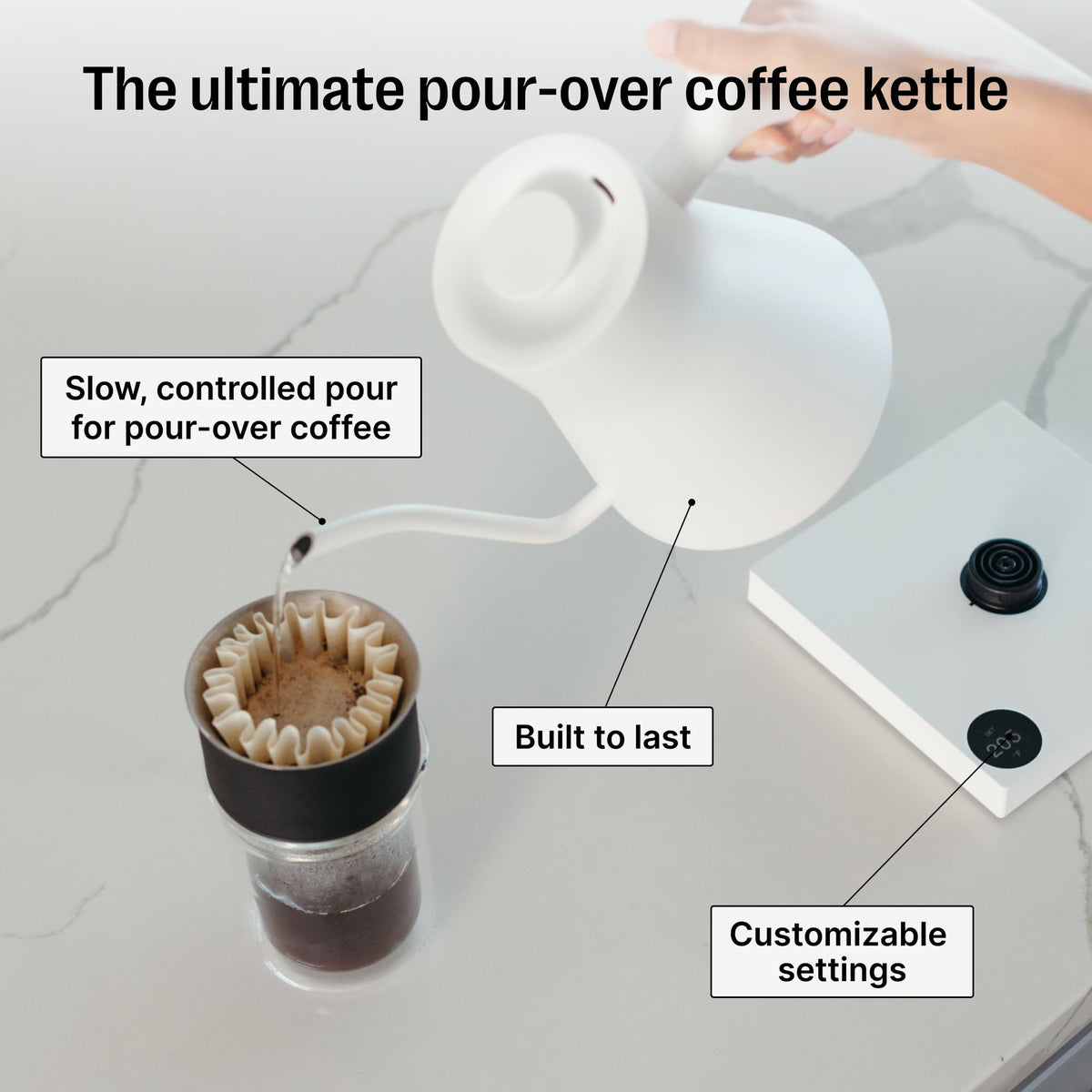 Fellow Stagg EKG Pro precision temperature control lets you dial in various brews.