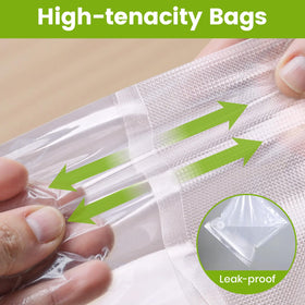 FEPPO vacuum bag preserves meat freshness with airtight seal in fridge.