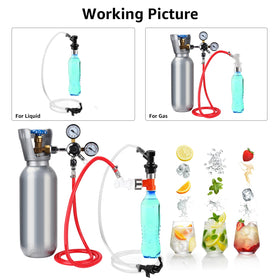 CO2 connection with Ferroday shows a durable, rust-proof design for carbonation.