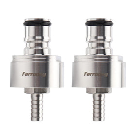 Ferroday stainless carbonation cap top view shows PET bottle compatibility for homebrew carbonation.