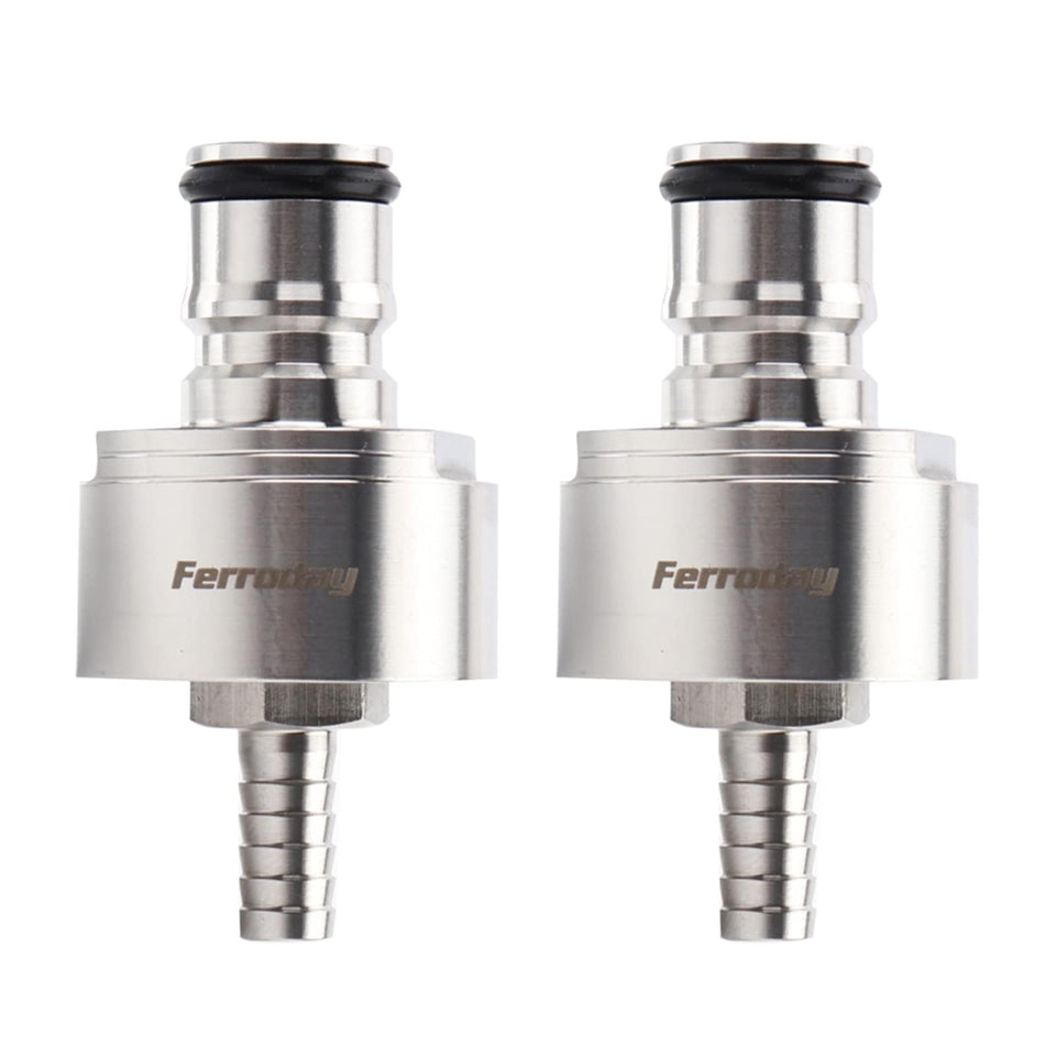 Ferroday stainless carbonation cap top view shows PET bottle compatibility for homebrew carbonation.