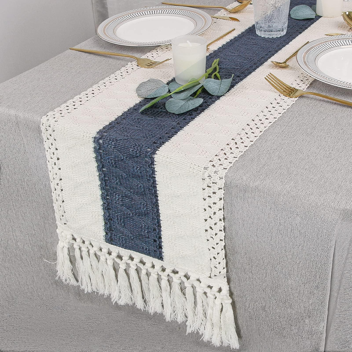 FEXIA baby shower table runner creates warm centerpiece for celebrations.