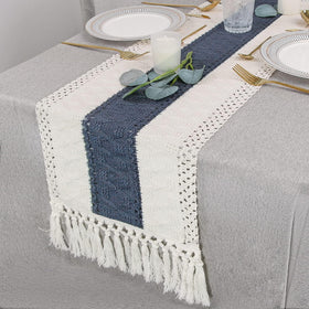 FEXIA boho table runner used as wedding and bridal shower decor.