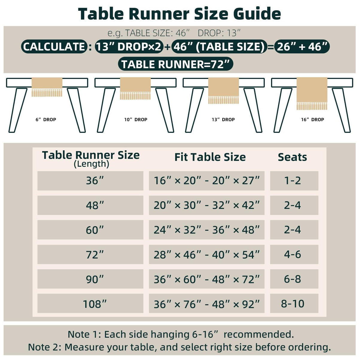 Dining table setup with the FEXIA boho runner