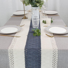 FEXIA macrame table runner on piano or TV stand elevates decor.