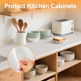 FEXIA multifunctional liner for kitchen cabinets, drawers, and fridge organization.