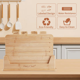 Fiery Chef sustainable bamboo kitchen boards for eco-conscious cooks.