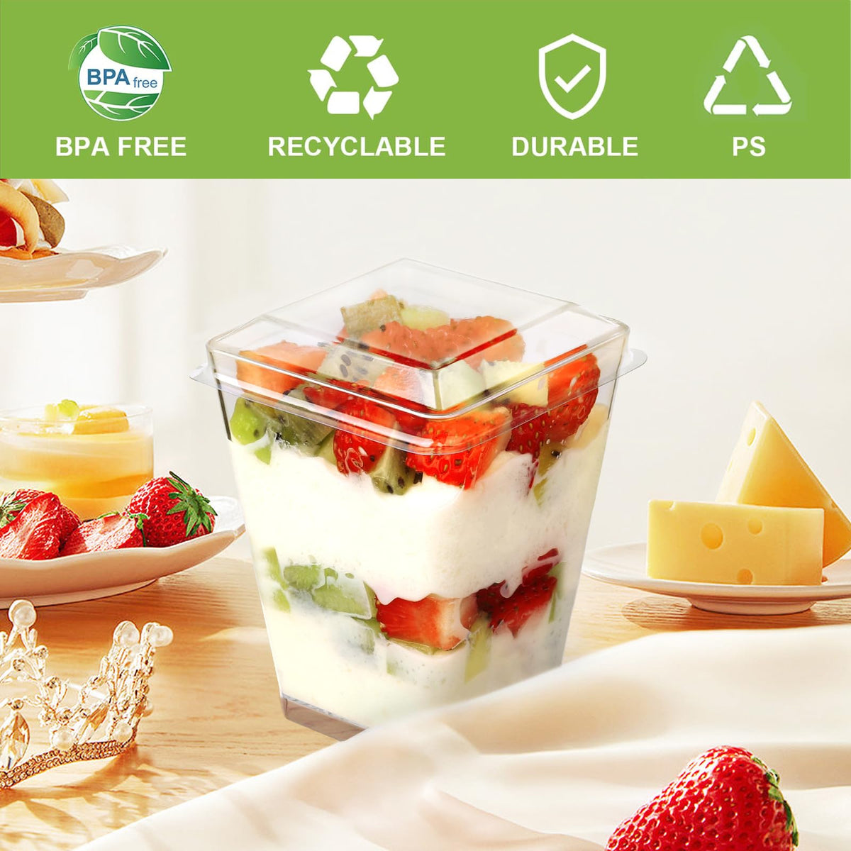 FIFWVGP dessert cups suitable for birthdays and weddings