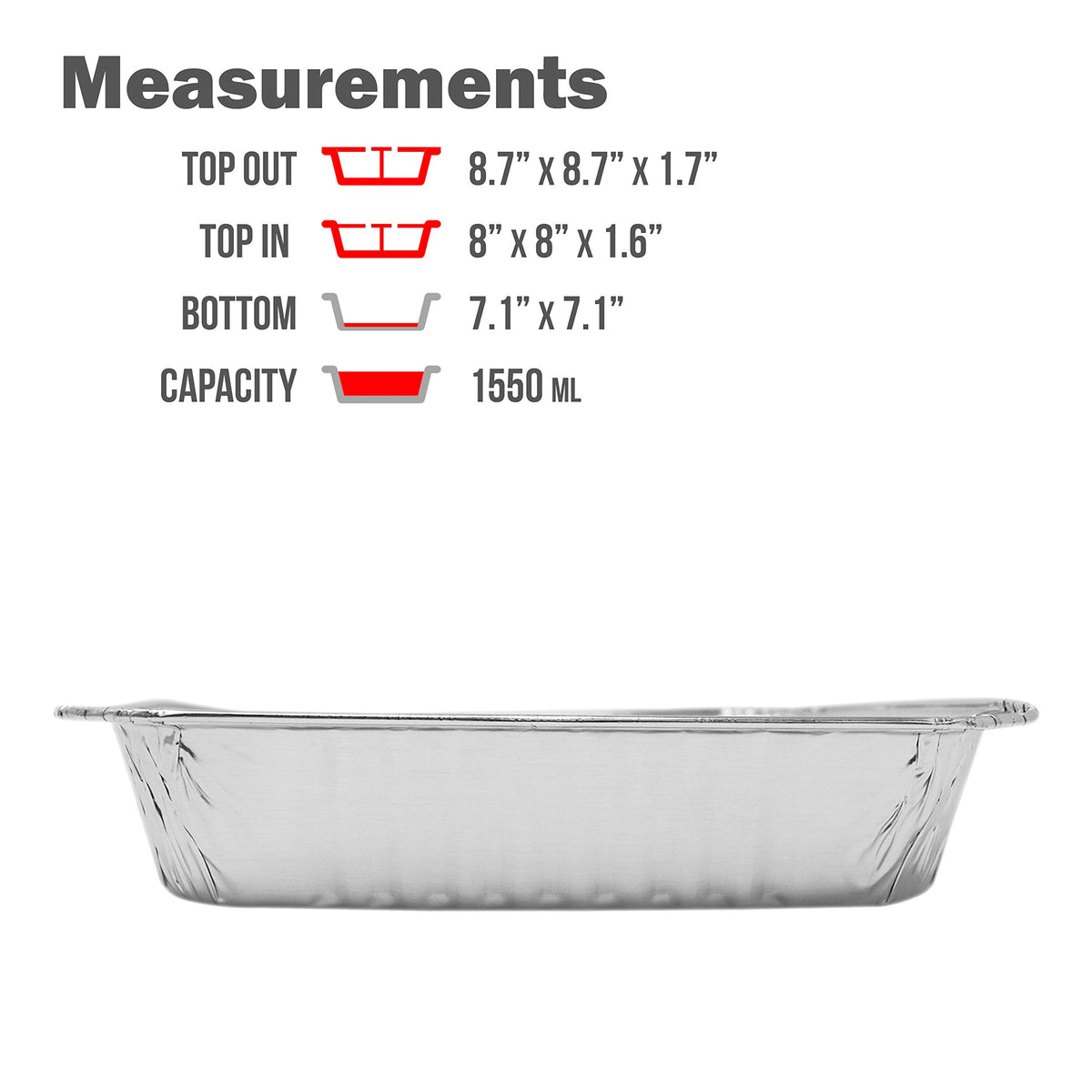 Fig & Leaf square baking pan 8x8 for multipurpose roasting, baking, and convenient portioning.