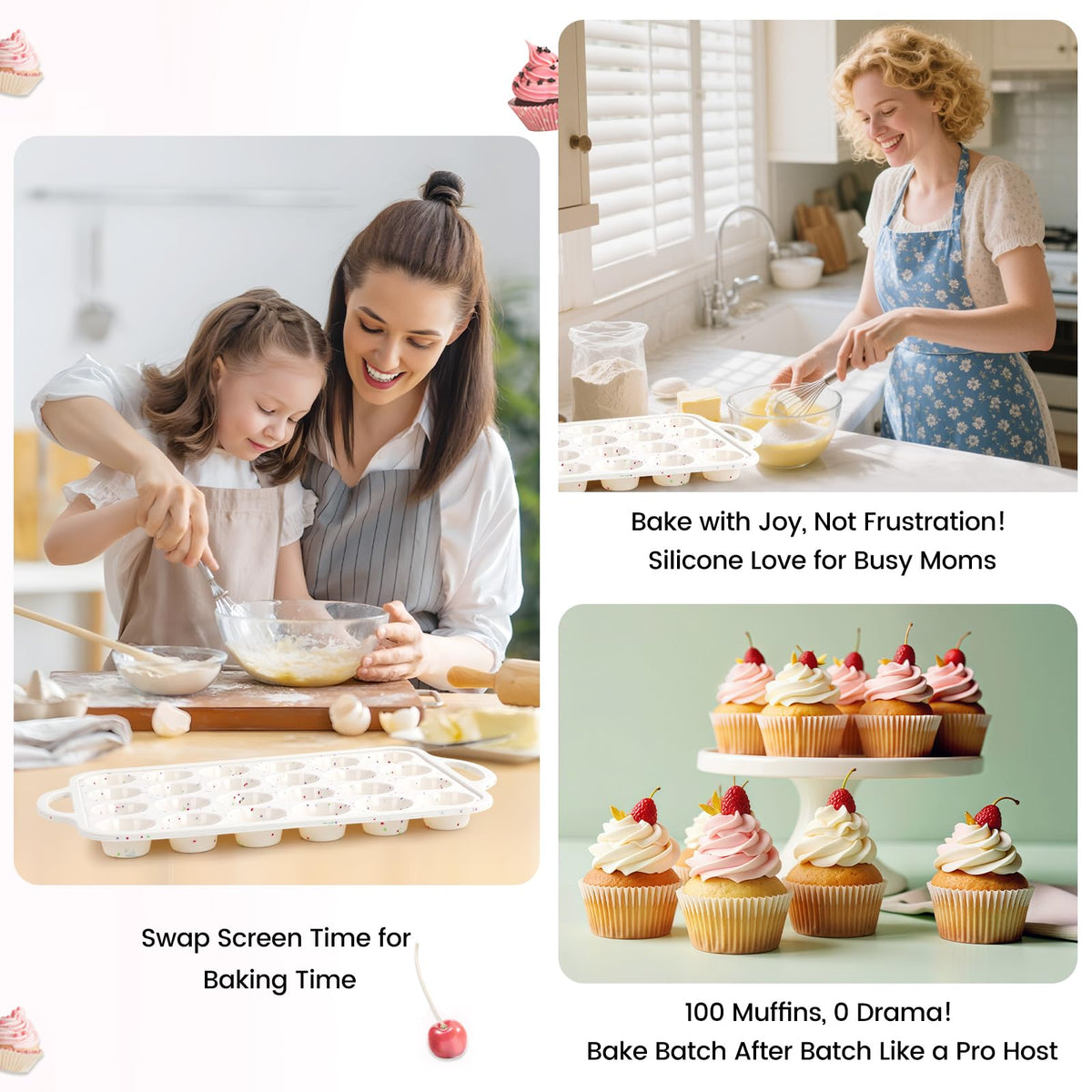 Fimary set of two pans demonstrates versatile storage and quick recipe testing