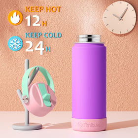 Fimibuke double-wall vacuum insulation keeps drinks cold longer on outings.
