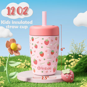 Fimibuke insulated toddler cup with double-walled design keeps drinks cold