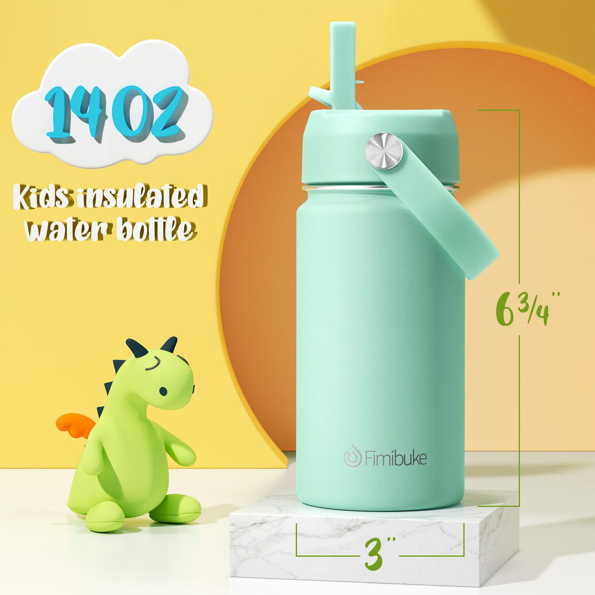 Fimibuke kid bottle with leak-proof lid prevents spills during travel