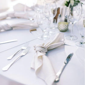 FindYOU pack of 6 white tablecloths for multiple tables