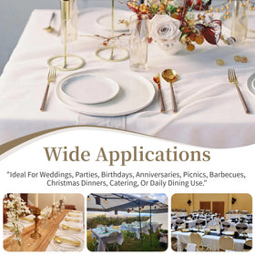 FINDYOU stain-resistant tablecloth shown during meals with spills easily managed.