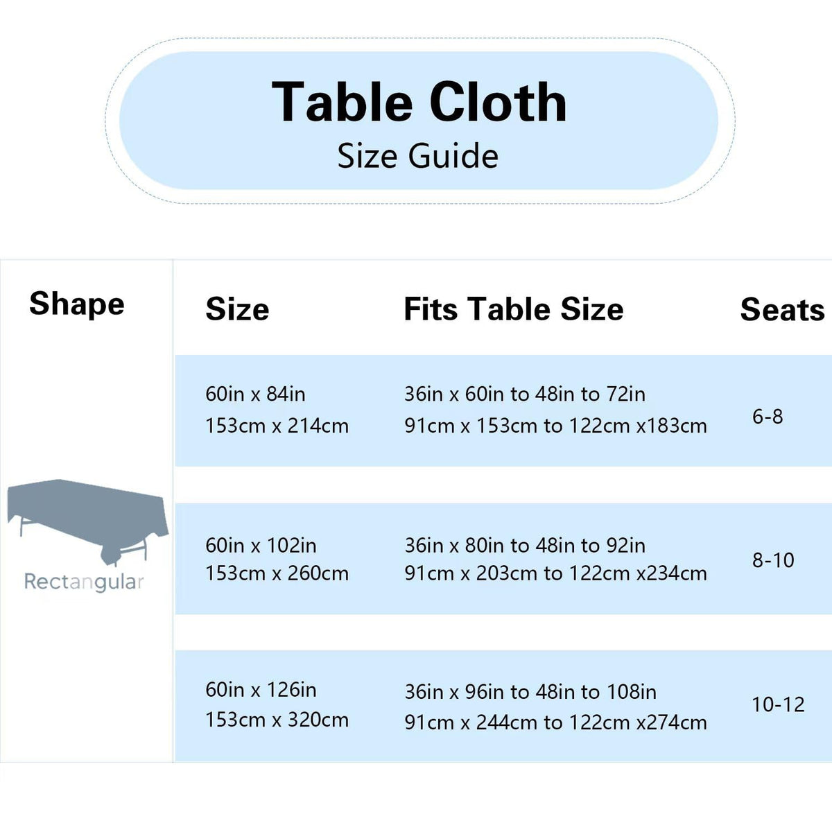 FindYOU stain-resistant tablecloth protects surfaces during events
