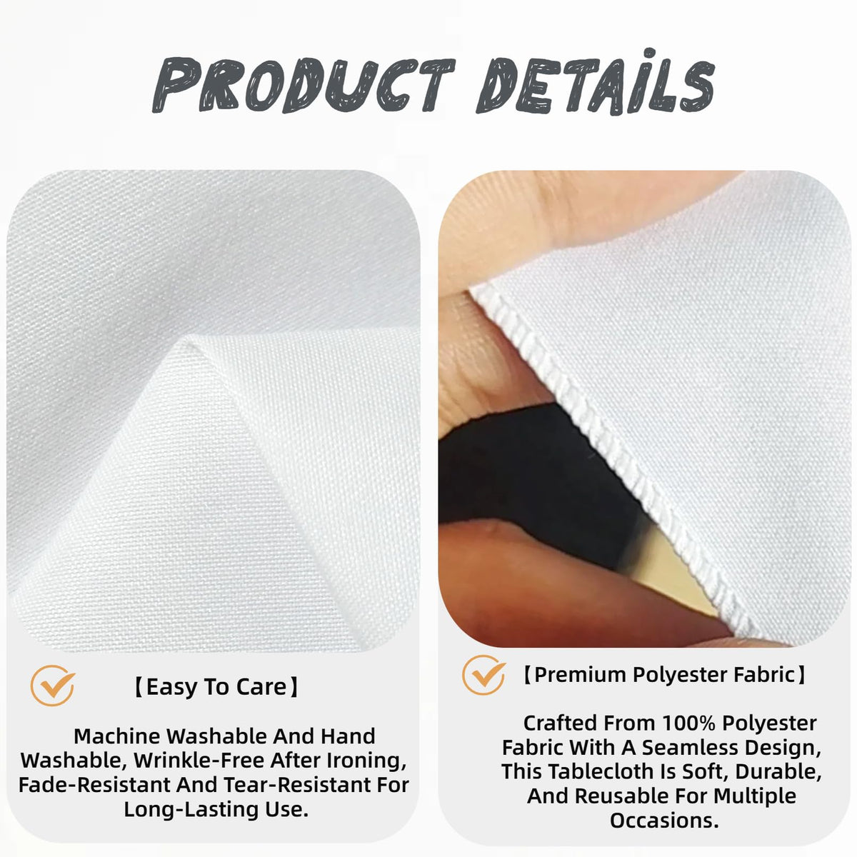 FindYou stain-resistant 60x126 tablecloth protecting surfaces during meals.
