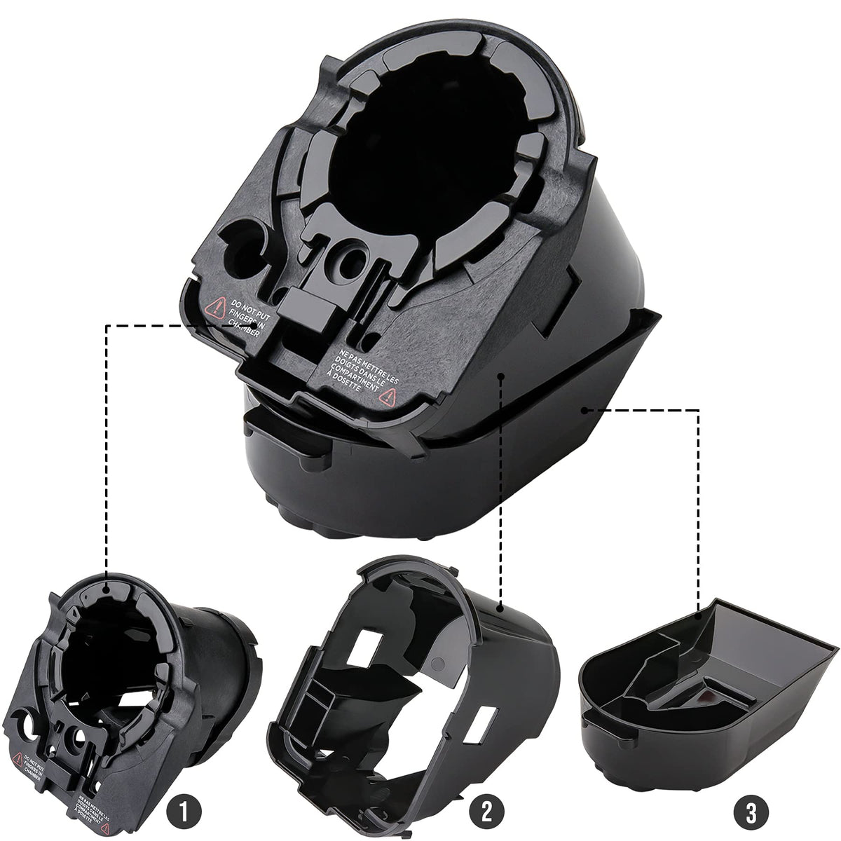 FirJoy dishwasher-safe plastic parts simplify cleanup after replacement.
