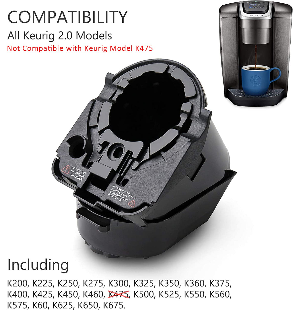 FirJoy Keurig 2.0 needle housing base—complete 3-part set.