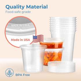 Fit Meal Prep 16-oz container with lid ideal for portioned meals