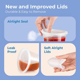Leakproof lid closeup on Fit Meal Prep container showing a secure seal